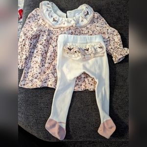Baby girl dress and matching tight set